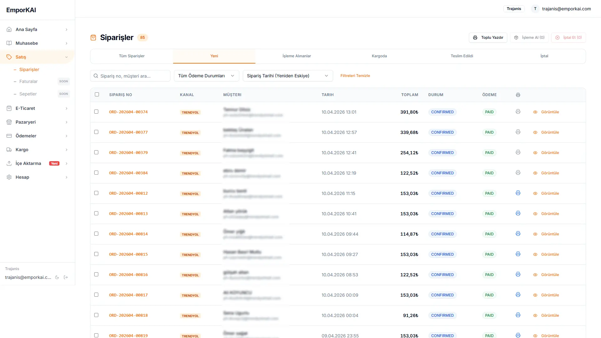 EmporKAI Dashboard